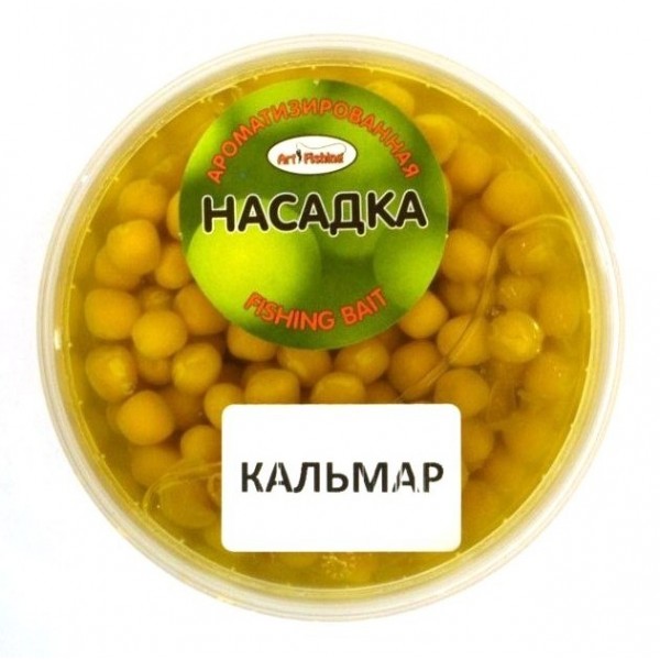 Горох насадковий для риболовлі, Art Fishing, банку, 250 мл, смак Кальмар